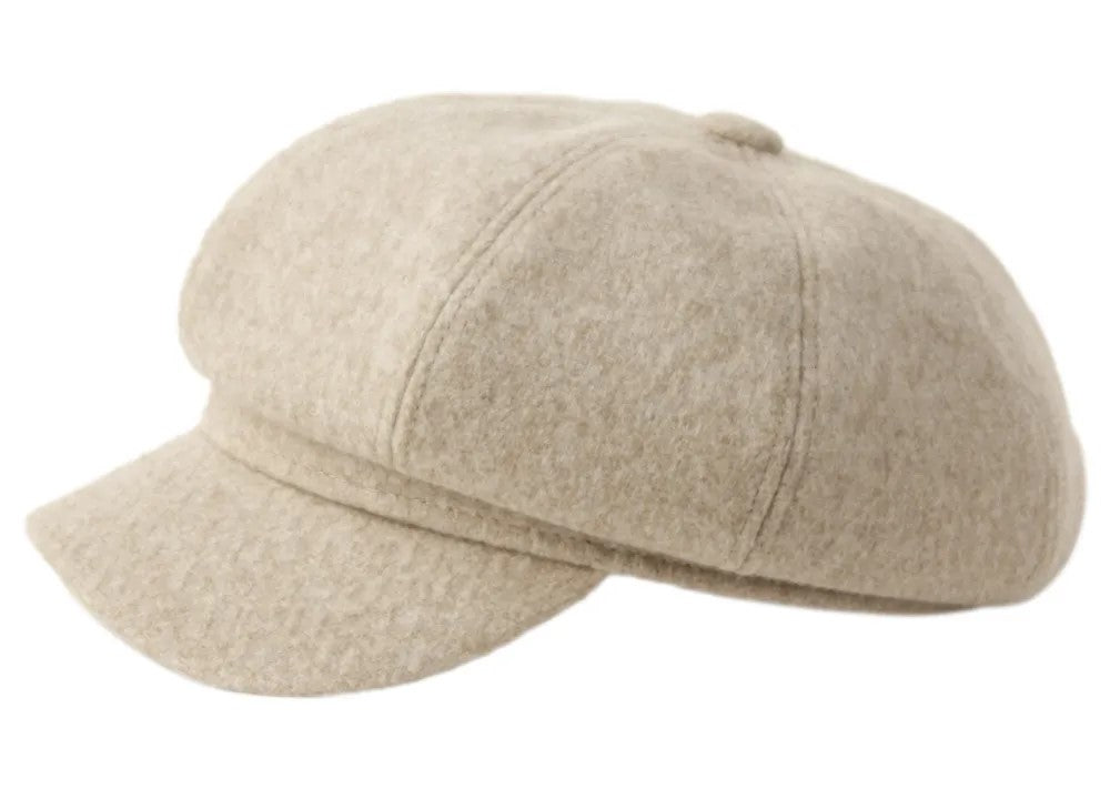 ハット ASPESI Woman Hat Dove Grey 1C014029 01090 Woman Wool Blend 8 Panel Newsboy Cabbie Beret Cap | Angela