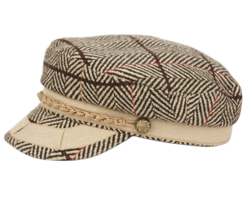 Unisex Wool Blend Fisherman Sailor Fiddler Hat Flat Cap | Epoch
