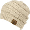 Winter Warm Thick Ribbed Cable Knit Slouchy Skull Beanie Cap Hat