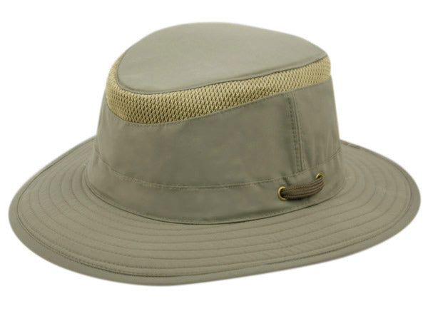 Outdoor Safari Hat With Partial Mesh Crown & Chin Cord Strap