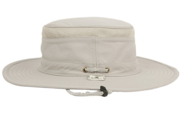 Man and Woman's Outdoor Safari Hat With Partial Mesh Crown & Chin Cord Strap