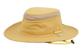 Man and Woman's Outdoor Safari Hat With Partial Mesh Crown & Chin Cord Strap