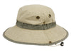 Man and Woman's Washed Cotton Bucket Sun Hat With Trim Band and Strap