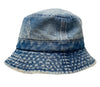 Washed Denim Cotton Bucket Sun Hat