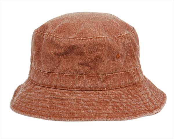 Washed Short Brim Cotton Bucket Sun Hat