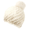 Soft Mink Beanie Hat with Rabbit Fur Pom Pom Women Winter Skull Cap