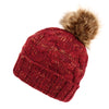 Cable Knit Beanie Hat with Pom Pom Winter Skull Cap