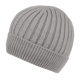 Rib Knit Winter Beanie Hat Roll up Cuffed Skull Cap with Sherpa Lining