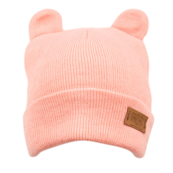 Women Winter Beanie Hat Cut Cat Ear Knitted Skull Cap