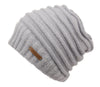 Rolled Stripe Design Winter Slouchy Beanie Hat Knit Skull Cap