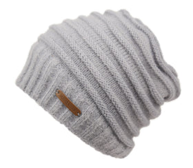 Rolled Stripe Design Winter Slouchy Beanie Hat Knit Skull Cap