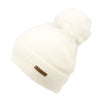 Women's Rib Knit Winter Pom Pom Beanie Hat Cuff Skull Cap