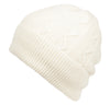 Rib Cable Knit Beanie Hat Winter Skull Ski Cap with Zigzag Stripe