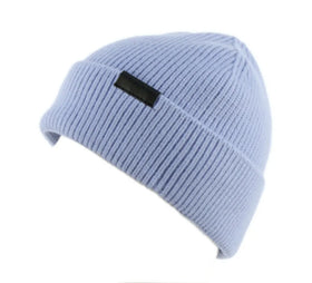 Men Women Warm Winter Beanie Roll up Edge Knitted Skull Cap