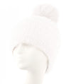 Women Pom Pom Cuffed Beanie Hat Winter Skull Cap