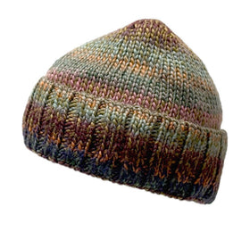 Women's Tie-Dye Roll-Up Beanies Lined Winter Hat