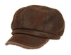 Woman Suede Vintage 8 Panel Cabbie Hat Newsboy Beret Cap