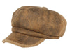 Woman Suede Vintage 8 Panel Cabbie Hat Newsboy Beret Cap