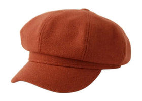 Woman Wool Blend 8 Panel Newsboy Cabbie Beret Cap