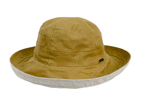 Reversible Cotton Clothe Sun Hat with Flexible Brim