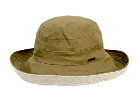 Reversible Cotton Clothe Sun Hat with Flexible Brim