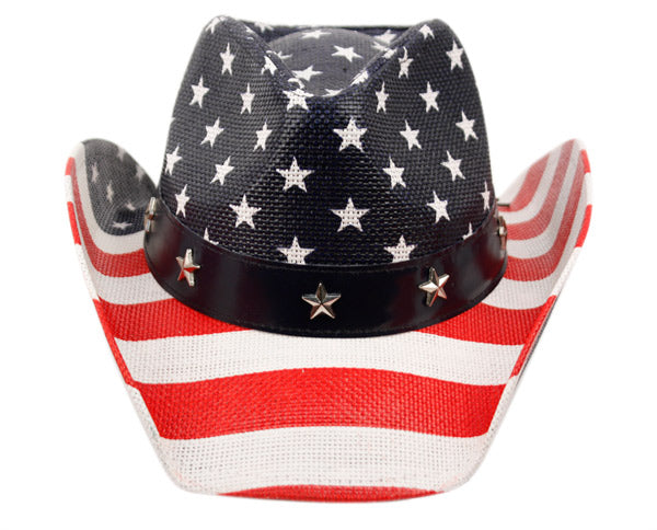 Men and Women's American Flag Cowboy Hat