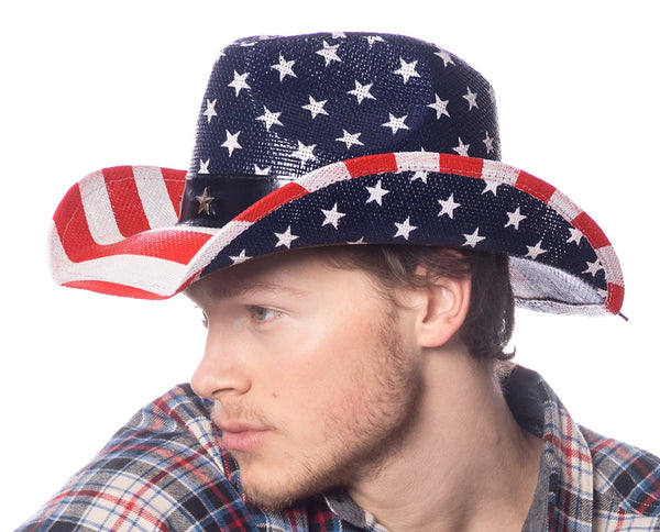 Men and Women's American Flag Cowboy Hat