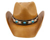 Men and Women's Cowboy Hat With Turquoise Stones