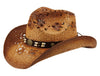 Men and Women's Cowboy Hat With Trim Band & Beads