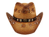 Men and Women's Cowboy Hat With Trim Band & Beads