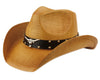 Men and Women's Bull Emblem Cowboy Hat With Trim Band and Studs