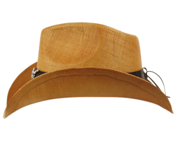 Men and Women's Bull Emblem Cowboy Hat With Trim Band and Studs