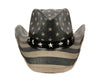 Men and Women's Black American Flag Cowboy Hat With Trim Band