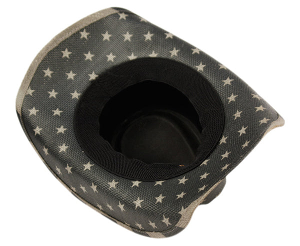 Men and Women's Black American Flag Cowboy Hat With Trim Band