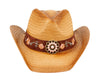 Women's Cowboy Hat With Floral Trim Band