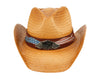 Men and Women's Cowboy Hat With Eagle Badge and USA Flag Trim Band