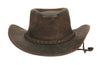 Genuine Leather Western Cowboy Hat with an Adjustable Strap