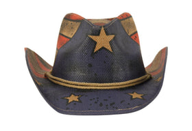 Men and Women's Straw Western Cowboy Hats with Trim Bands