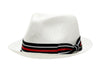 Men's Linen Fedora Sun Hat with Stripe Band