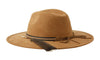 Wide Flat Brim Fedora Hat Women Suede Panama Rancher Hat