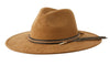 Wide Flat Brim Fedora Hat Women Suede Panama Rancher Hat