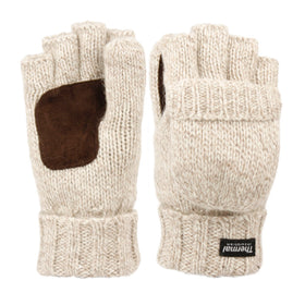 Thermal Insulation Fingerless Texting Gloves for Women and Men with Flap