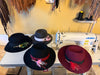 Woman's Wool Felt Fashion Fedora Hat with Flower