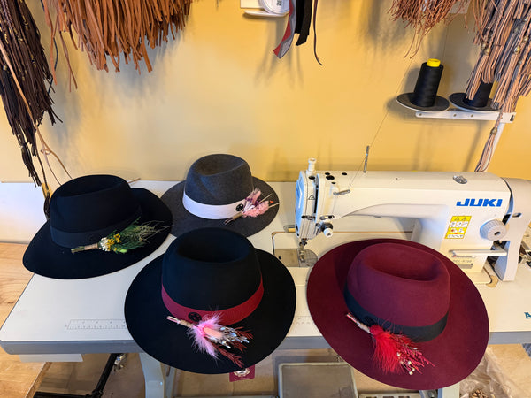 Woman's Wool Felt Fashion Fedora Hat with Flower
