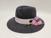 Woman's Wool Felt Fashion Fedora Hat with Flower