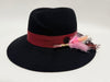Woman's Wool Felt Fashion Fedora Hat with Flower
