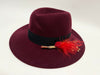 Woman's Wool Felt Fashion Fedora Hat with Flower
