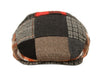 Herringbone Check Patch Men's Wool Tweed Newsboy Ivy Cap Gatsby Golf Flat Hat