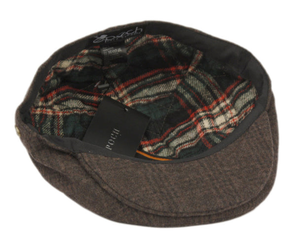 Men's Plaid Herringbone Wool Tweed Newsboy Ivy Cap Gatsby Golf Flat Hat