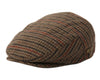 Men's Glen Plaid Herringbone Wool Tweed Newsboy Ivy Cap Gatsby Golf Flat Hat